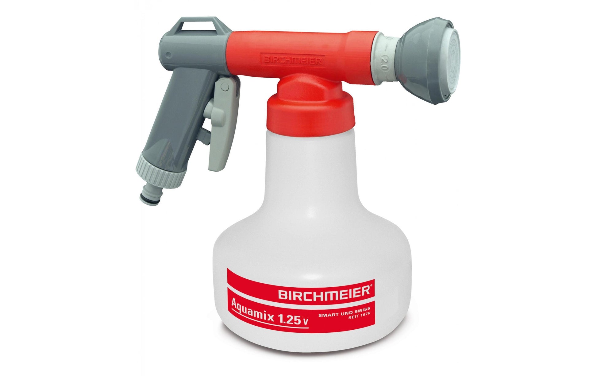 Birchmeier Aquamix 1,25 V Handgartenspritzer – Fassungsvermögen 1250 ml, Max. Druck 5 bar, Kunststoff