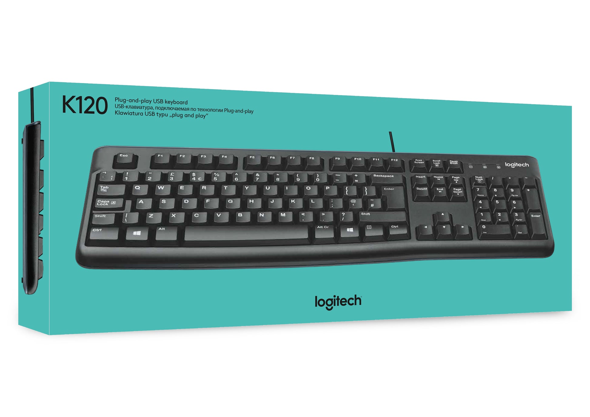 Logitech K120 – Tastatur – kabelgebunden, USB – AZERTY (BE) – Schwarz