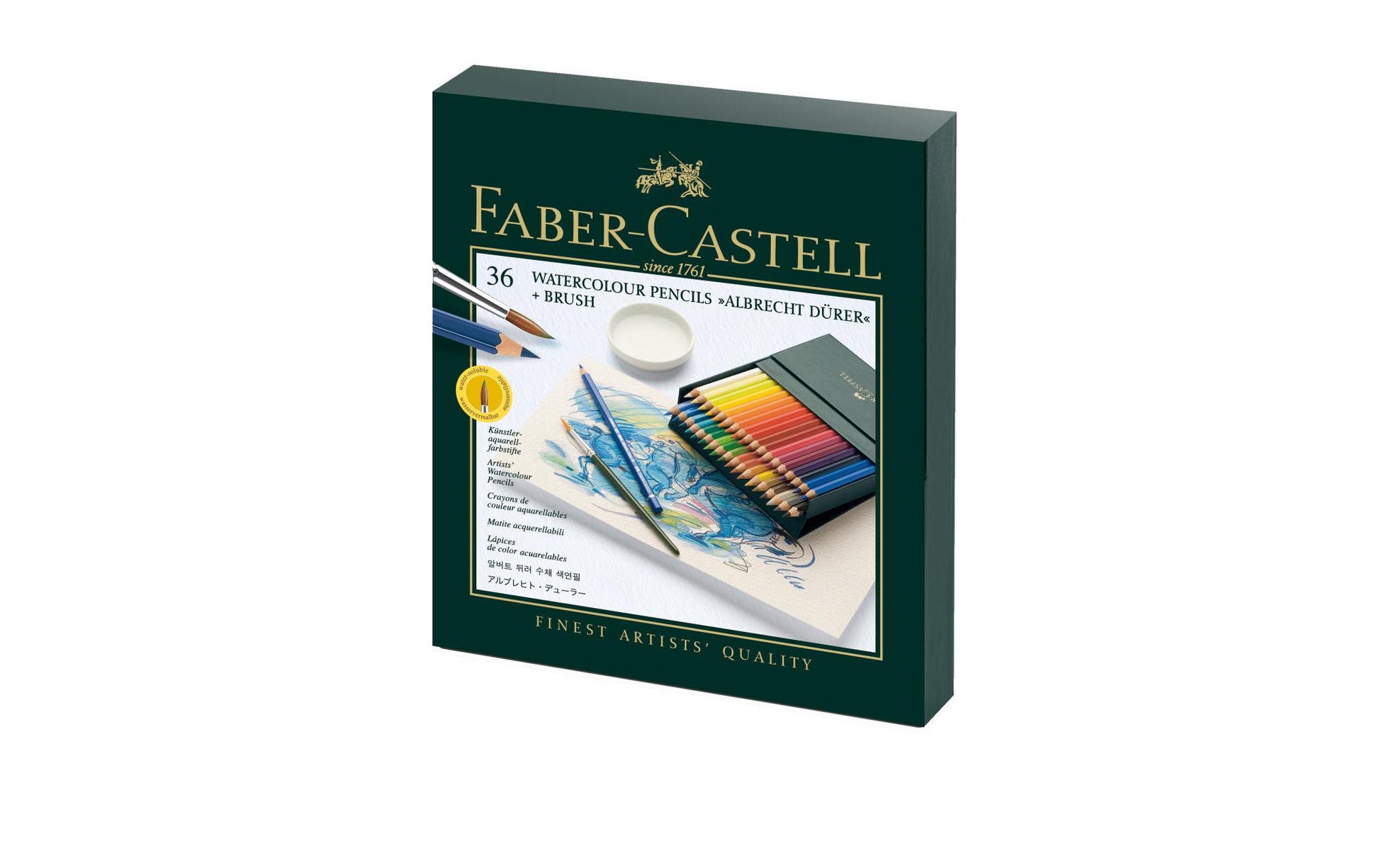 Faber-Castell Aquarellbuntstift Albrecht Dürer, Mehrfarbig, 36er-Etui – Wasservermalbar