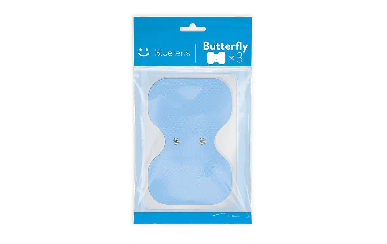 Bluetens Elektroden Butterfly – für wireless Clip – 3 Stk – blau