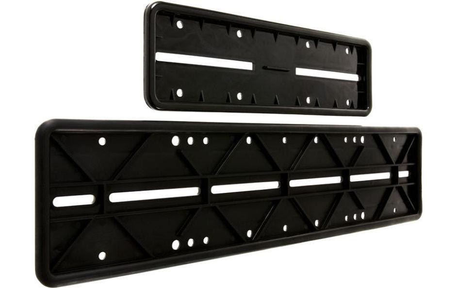 Al-fahrzeugteile Kennzeichnungstasche – für 8×30 cm und 11×50 cm – Fixsystem – Schwarz – Kunststoff