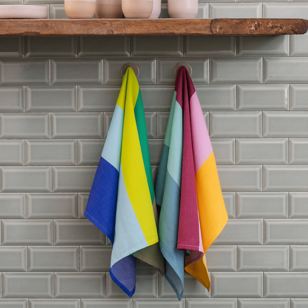 REMEMBER Geschirrtücher 2er-Set, 50 × 70 cm, Baumwolle, Mehrfarbig