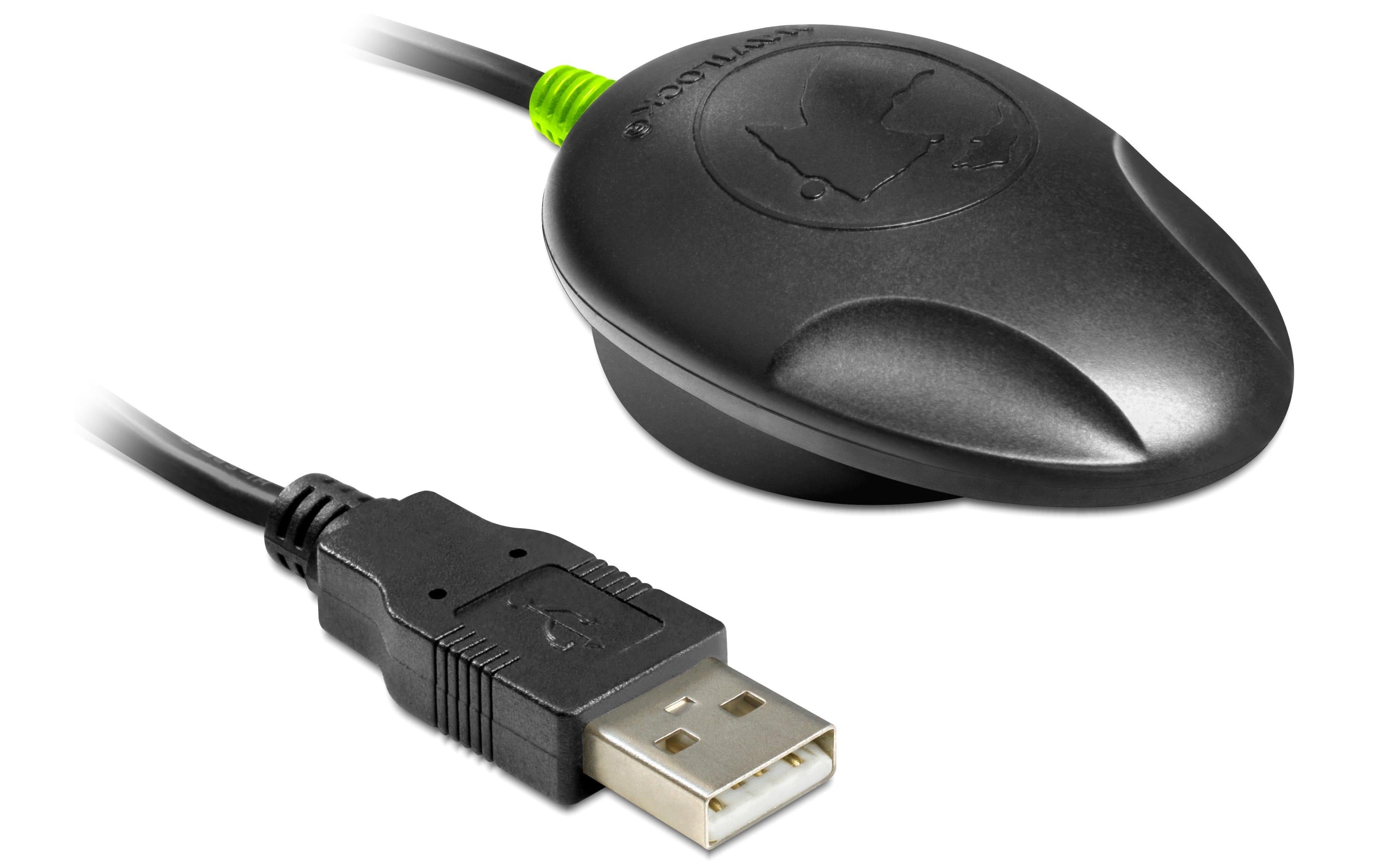 Navilock GPS-Empfänger NL-602U – für Notebooks mit USB-Anschluss, 45 × 65 × 22 mm, Schwarz
