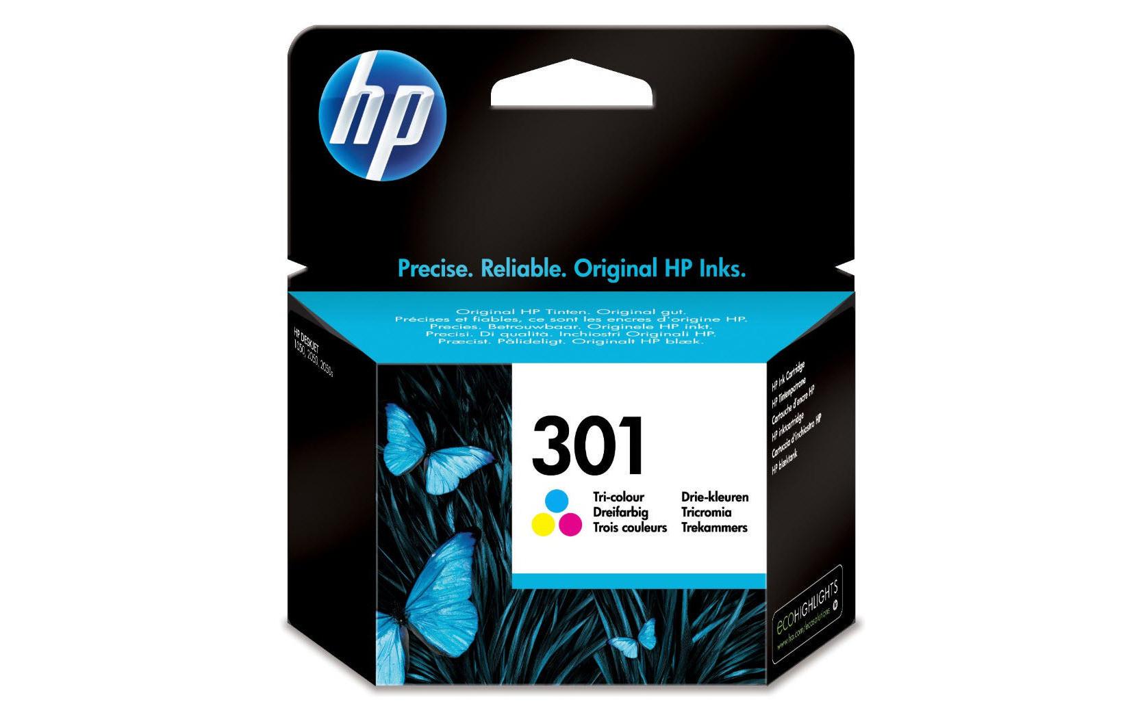 HP 301 Dreifarbig Tintenpatrone (Original) – 150 Seiten – für HP DeskJet 2540 – CH562EE