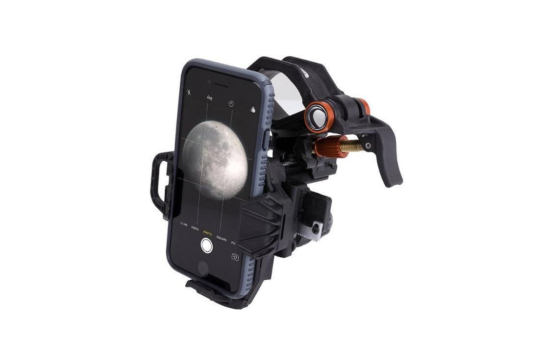 Celestron NexYZ 3-Achsen – Teleskop-Smartphone-Adapter – für Samsung, Google, Apple – Schwarz/Orange
