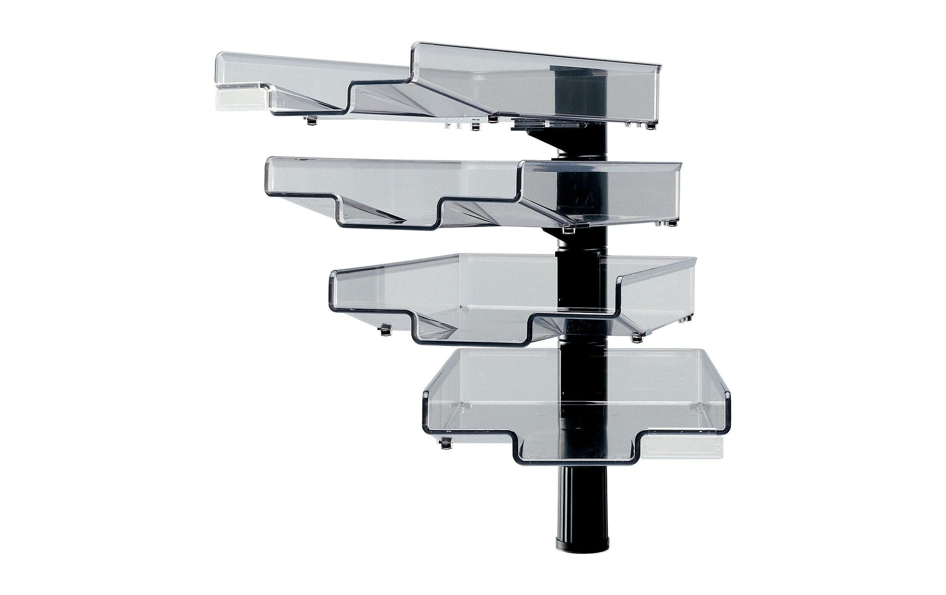 Hansa Briefkorb – Kunststoff, für A4, mit Griffausschnitt, glänzend, schwarz, B 240 × H 500 × T 340 mm
