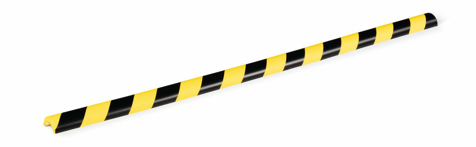 Durable Rohrschutzprofil P30 – 1 m, Ø 30 mm, Schwarz/Gelb, selbstklebend, 5 Stk.