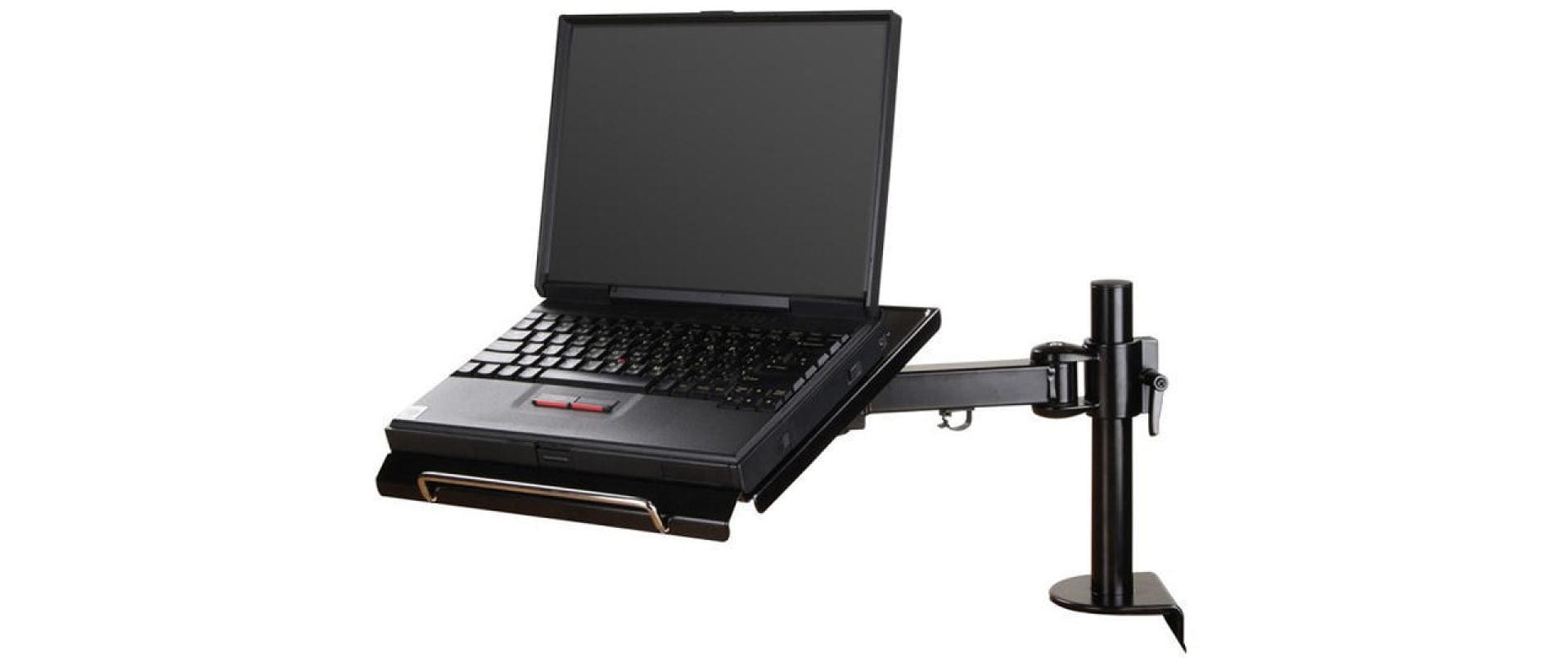 Neomounts Laptop-Arm – bis 22", VESA 100×100, Tragkraft 15 kg – Schwarz