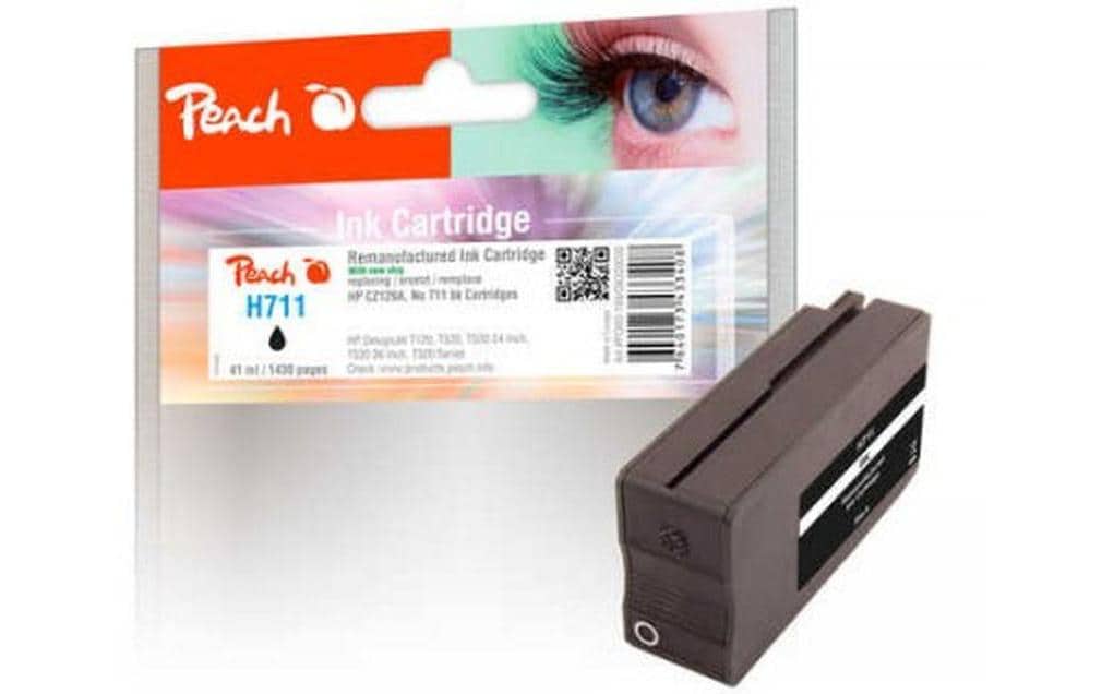 Peach CZ129A Schwarz Tintenpatrone (Kompatibel) – 1'430 Seiten – für HP DesignJet T 120/DesignJet T 520 Serie
