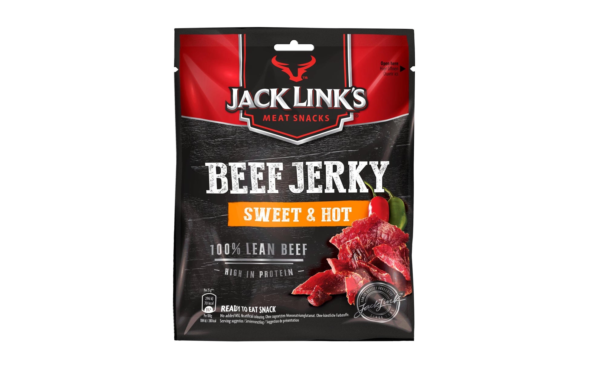 Jack Link's Beef Jerky – Süss & Scharf – 12 × 60 g