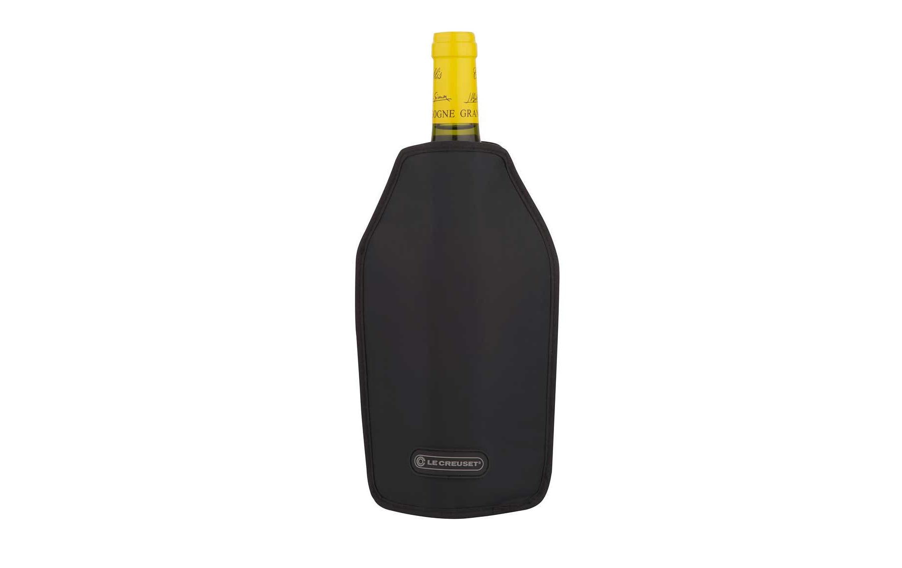 Le Creuset Flaschenmanschette WA-126 – Ø 23,5 cm, 750 ml, Schwarz, kühlend