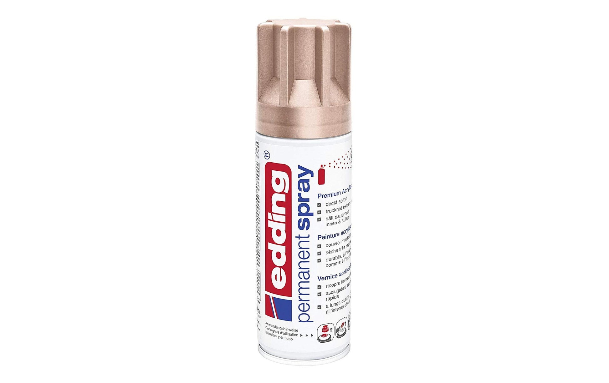 Edding Farbspray – Roségold 937, seidenmatt – 200 ml – für Holz, Metall, Glas