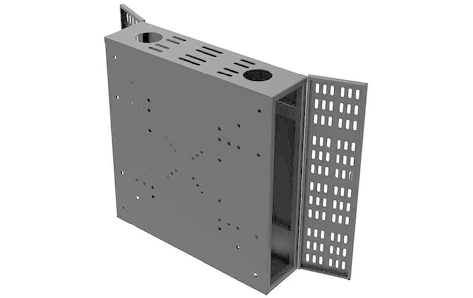 Multibrackets Display-Schutzgehäuse – Schwarz, Aluminium, 485 × 480 × 120 mm
