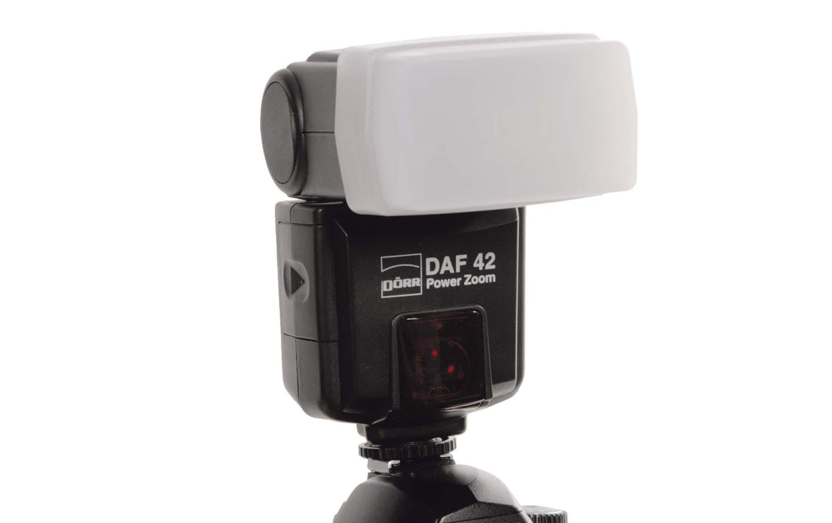 Dörr SLR Soft Diffusor L 65 × 44 mm – für Canon 580EX, 580EX II, Sony HVL-F58AM – Weiss