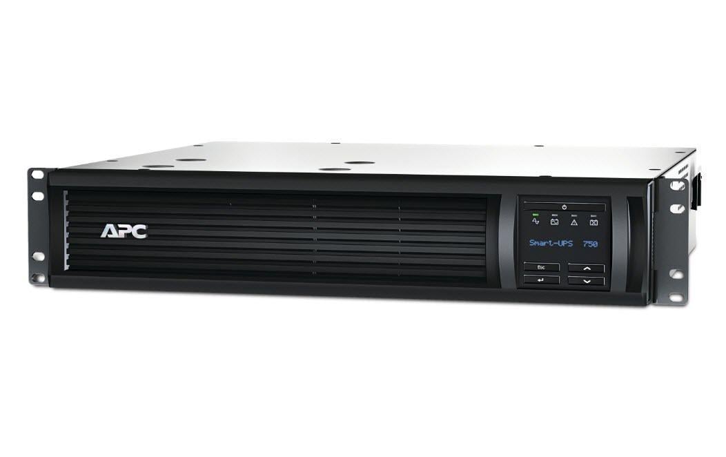 APC Smart-UPS SMT750RMI2UNC USV 0,75 kVA/500 W Line-Interaktiv – Rackmount 2U – C13×4, Eingang IEC C14