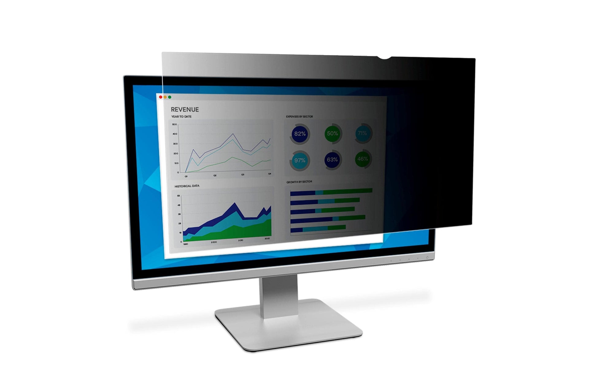 3M Displayschutz für Dell E2420H/HP EliteDisplay E240/ACER R240HY bidx – Schwarz