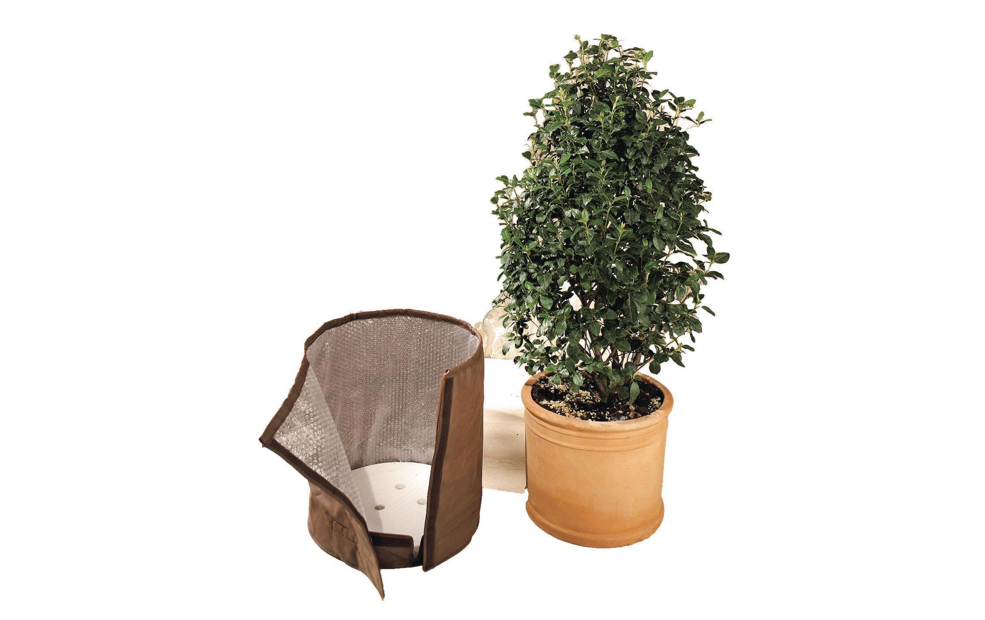 Bio Green Topfschutz – 45 × 50 cm, Braun, Microfleece, 100 g/m²