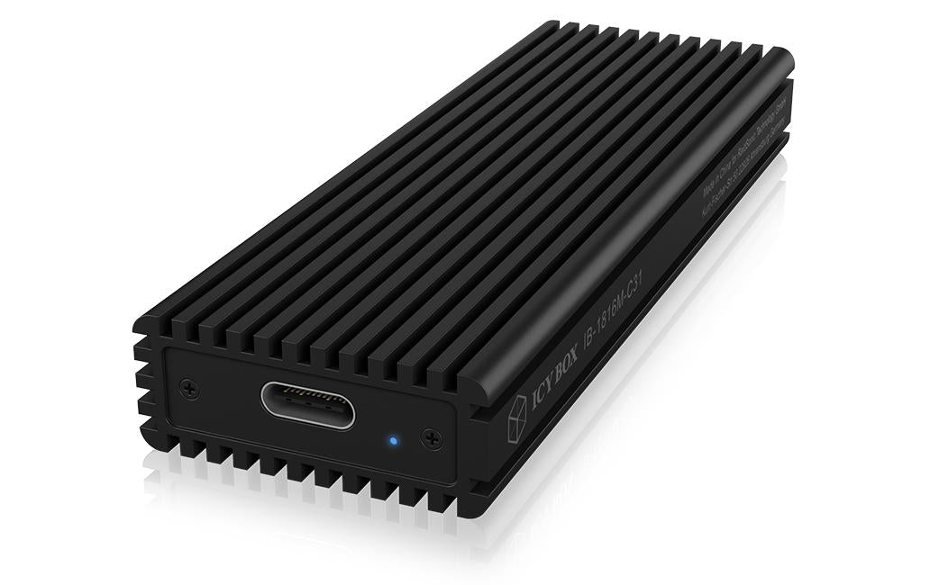 ICY BOX IB-1816M-C31 – 1-Schacht M.2 SSD-Gehäuse – für M.2 (M-Key), PCIe/NVMe, Längen 30–80 mm