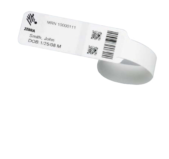 Zebra Armbandetiketten, 25 mm × 202 mm, synthetisch, 6 Rollen (263 Etiketten/Rolle)