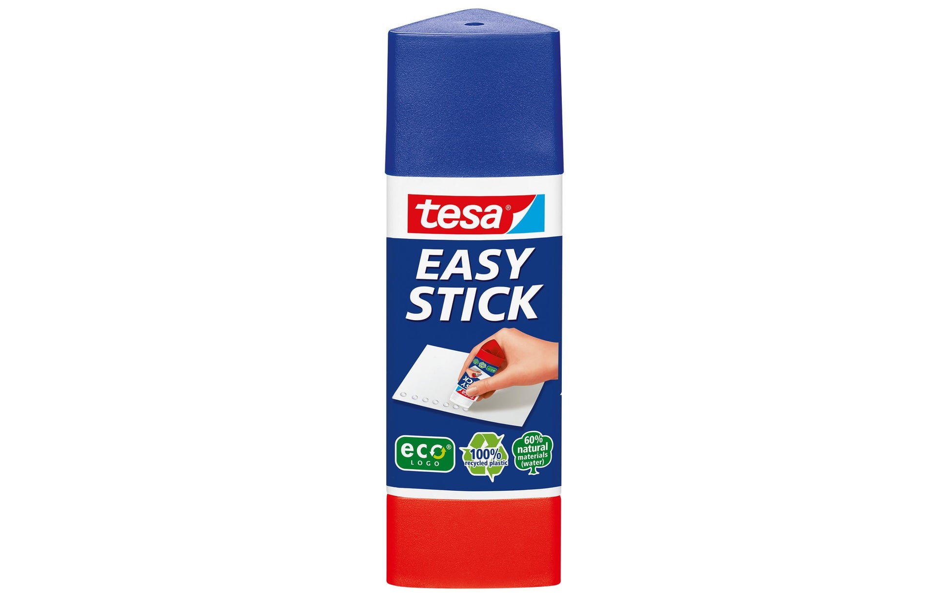 TESA Easy Stick Klebestift – permanent, transparent, lösungsmittelfrei, 25 g, für Papier, Karton, Fotos u. a.