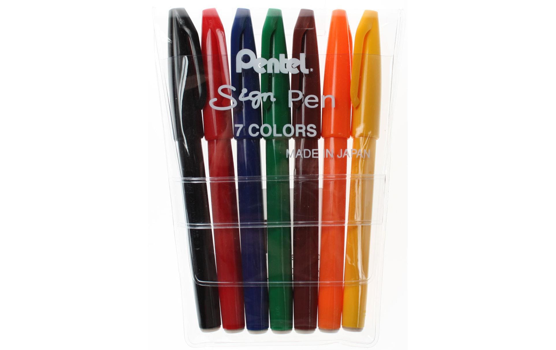 Pentel Filzstifte, Strichbreite 2 mm, 7 Farben