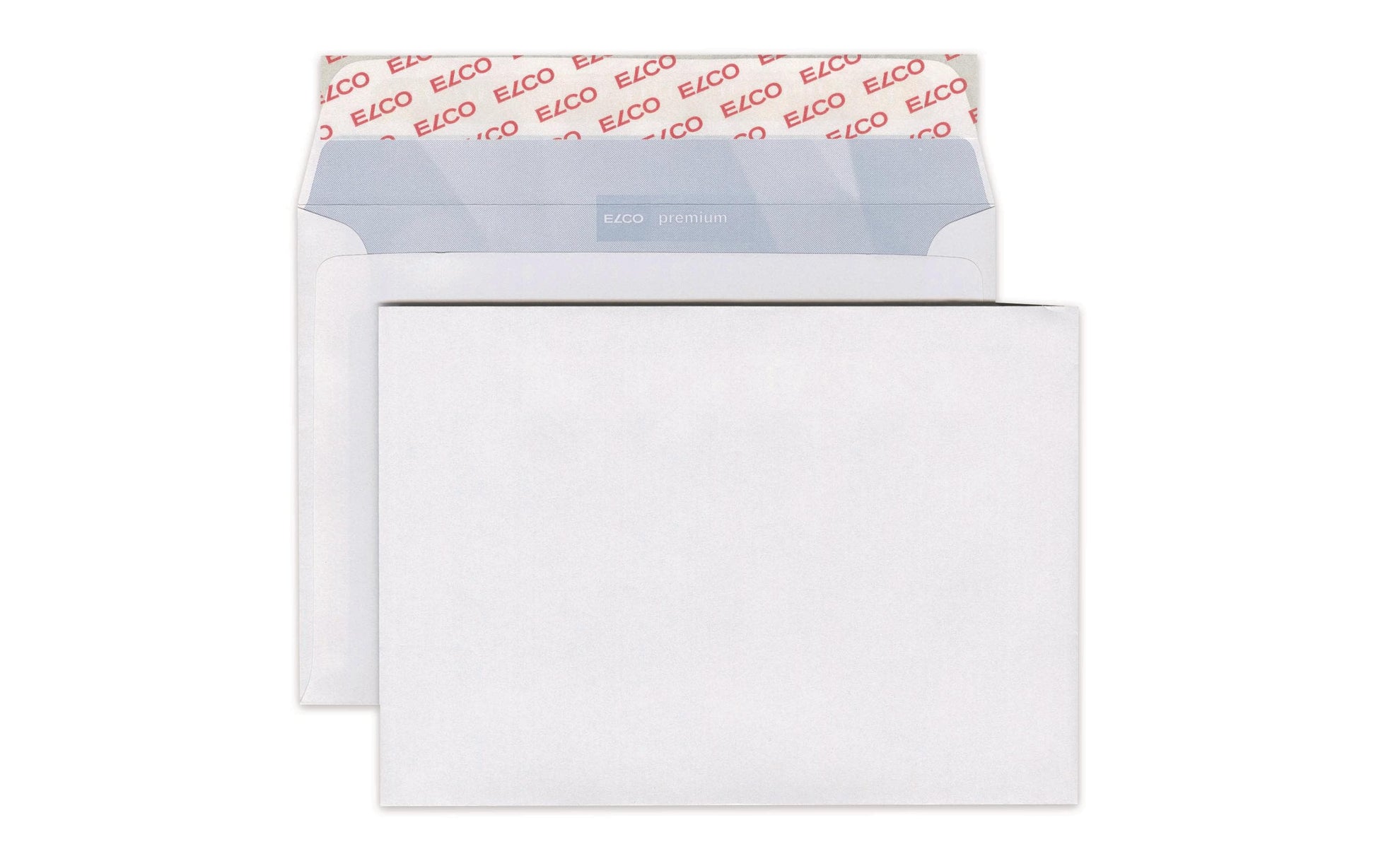 Elco Couvert B6, ohne Fenster, Haftklebung, hochweiss, 100 g/m², mit Innendruck – 25 Stk.