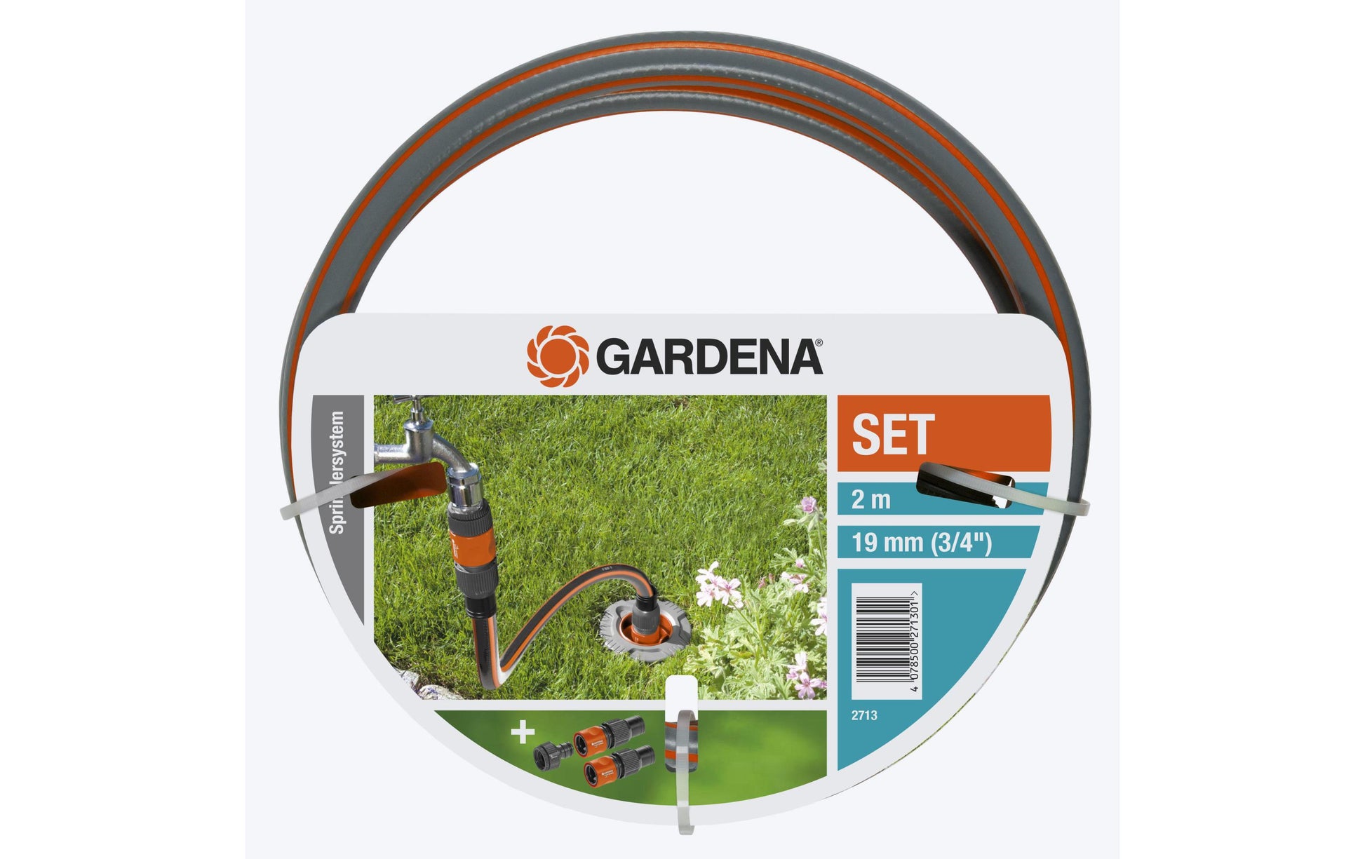 Gardena Anschlussgarnitur – für Pipelinesysteme – Schwarz, Orange – Profi-System – 2713-20 – 3er-Pack
