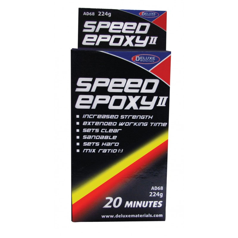 Deluxe Materials Spezialkleber Speed Epoxy II 20 min – für Kunststoff, 224 g