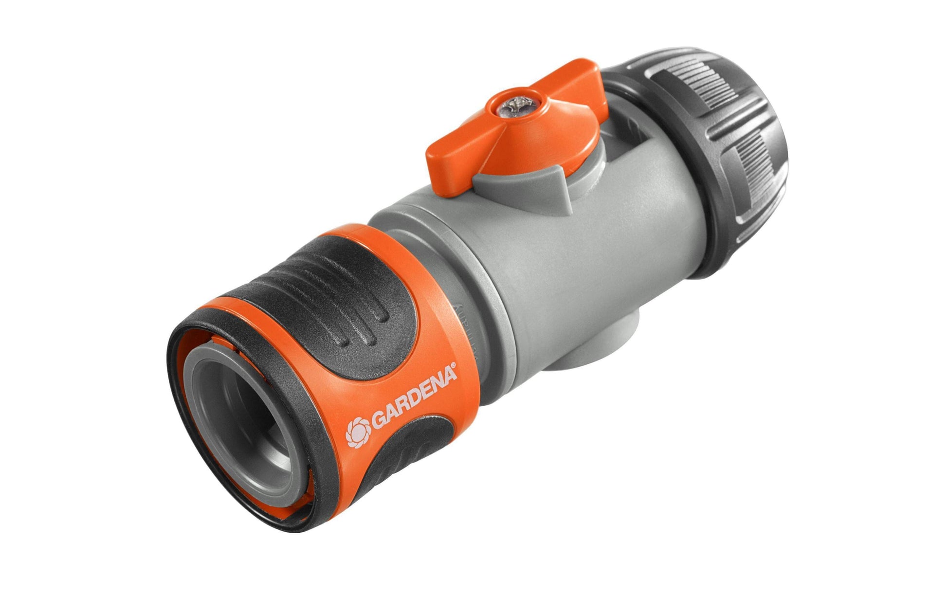 Gardena Regulierstop G 1/2 – Anschluss 13 mm / 15 mm, Kunststoff, Grau/Orange, für Düsenverbindung