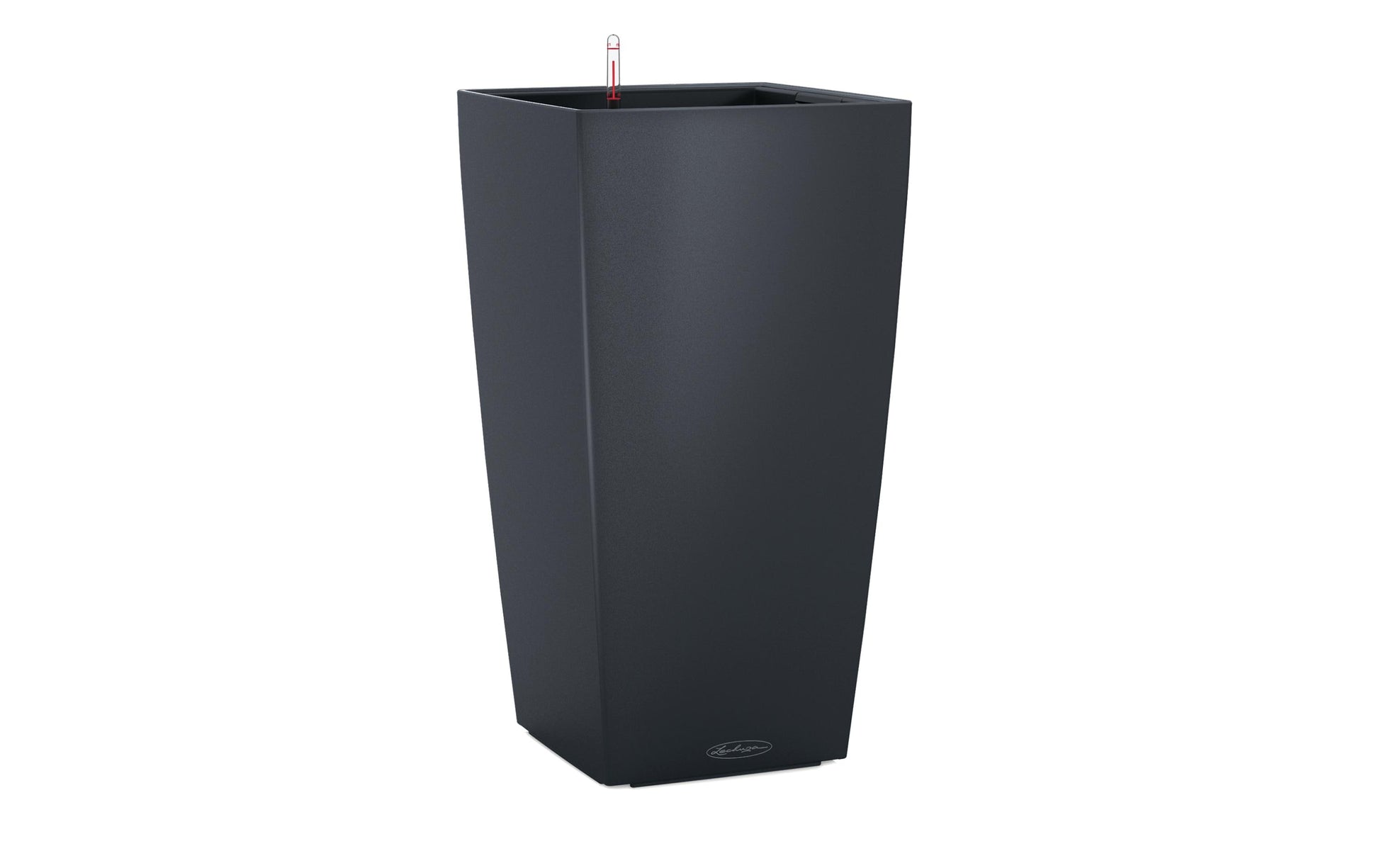 LECHUZA Topfpflanzer – 22 × 22 × 41 cm – Polypropylen & Kunststoff, dunkelgrau