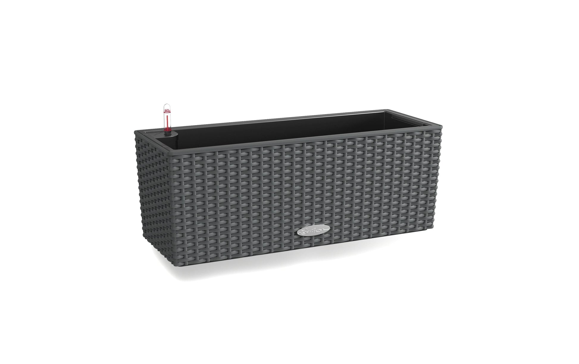 LECHUZA Pflanzgefäss – 50 × 19 × 19 cm – Kunststoff, Anthrazit