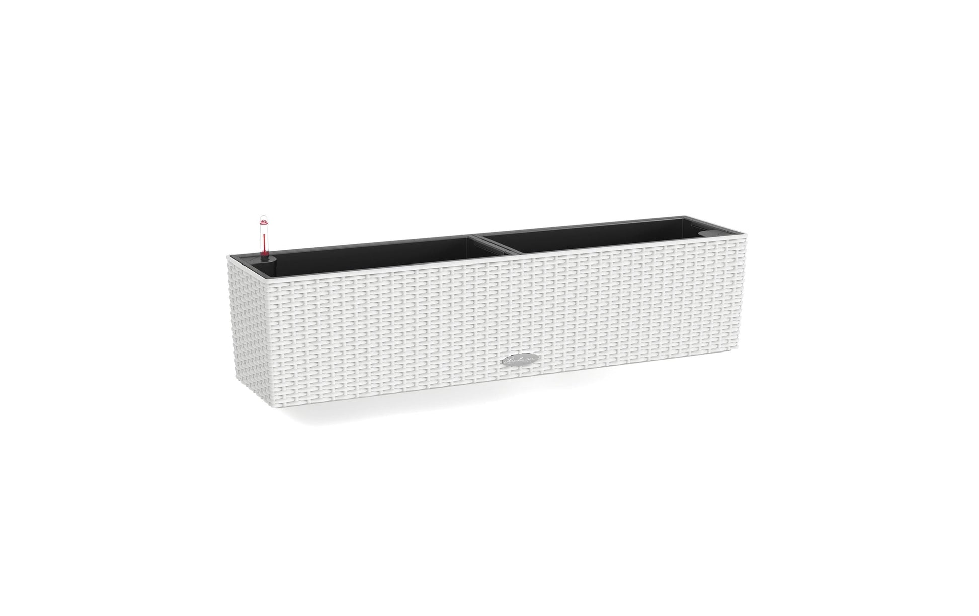 LECHUZA Balconera Cottage 80 Pflanzgefäss – 79 × 19 × 19 cm – Kunststoff, weiss