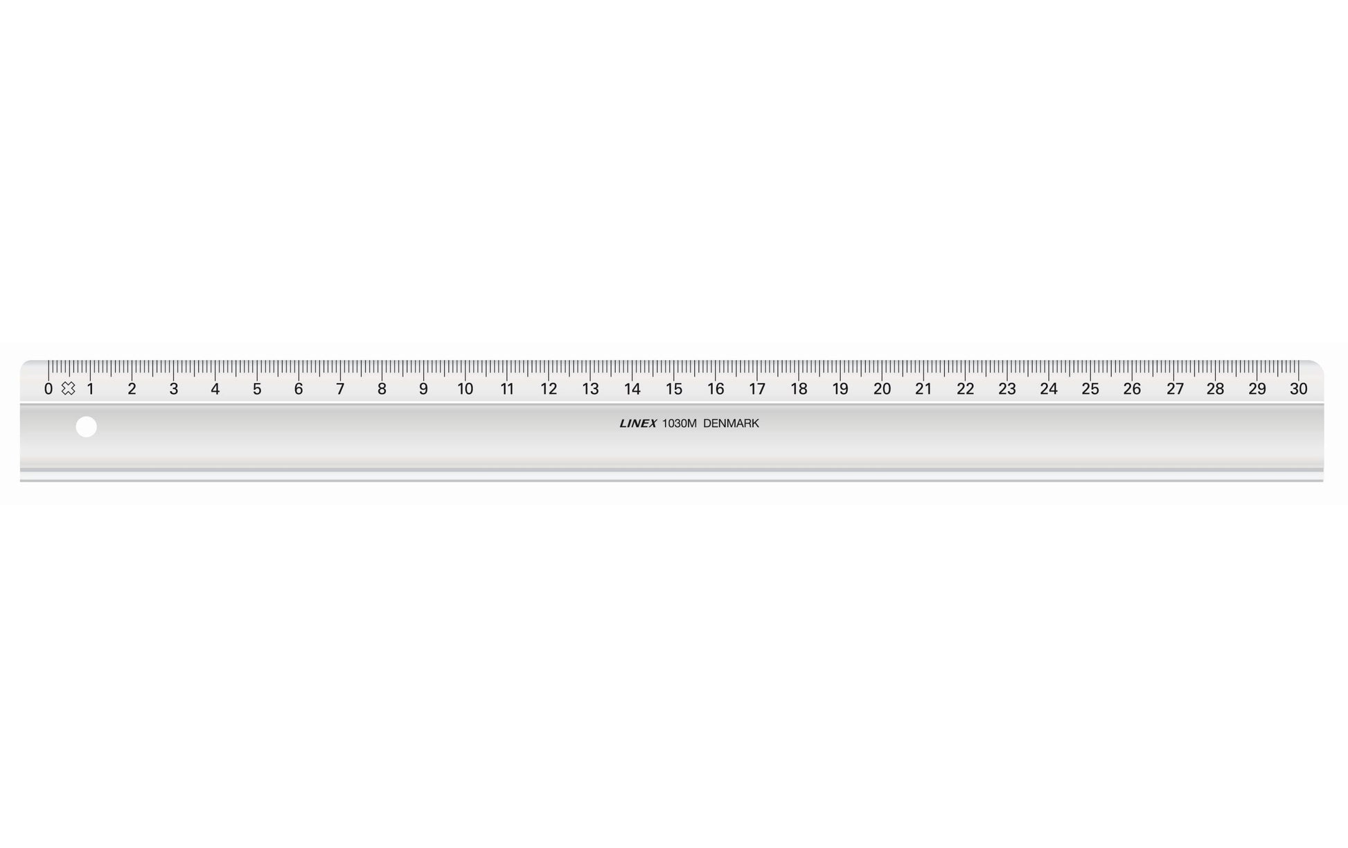 Linex Wandtafel-Lineal 30 cm – Kunststoff, transparent, mit Tuschekante, mit Facette, Materialstärke 2,5 mm