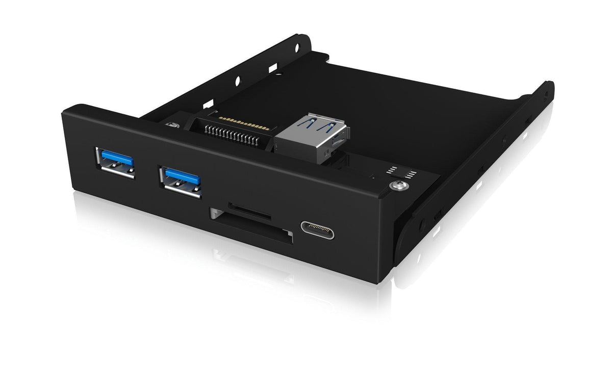 ICY BOX IB-1417-i3 USB-Hub – USB-A, 2× USB-A, 1× USB-C, SD/microSD, für Windows