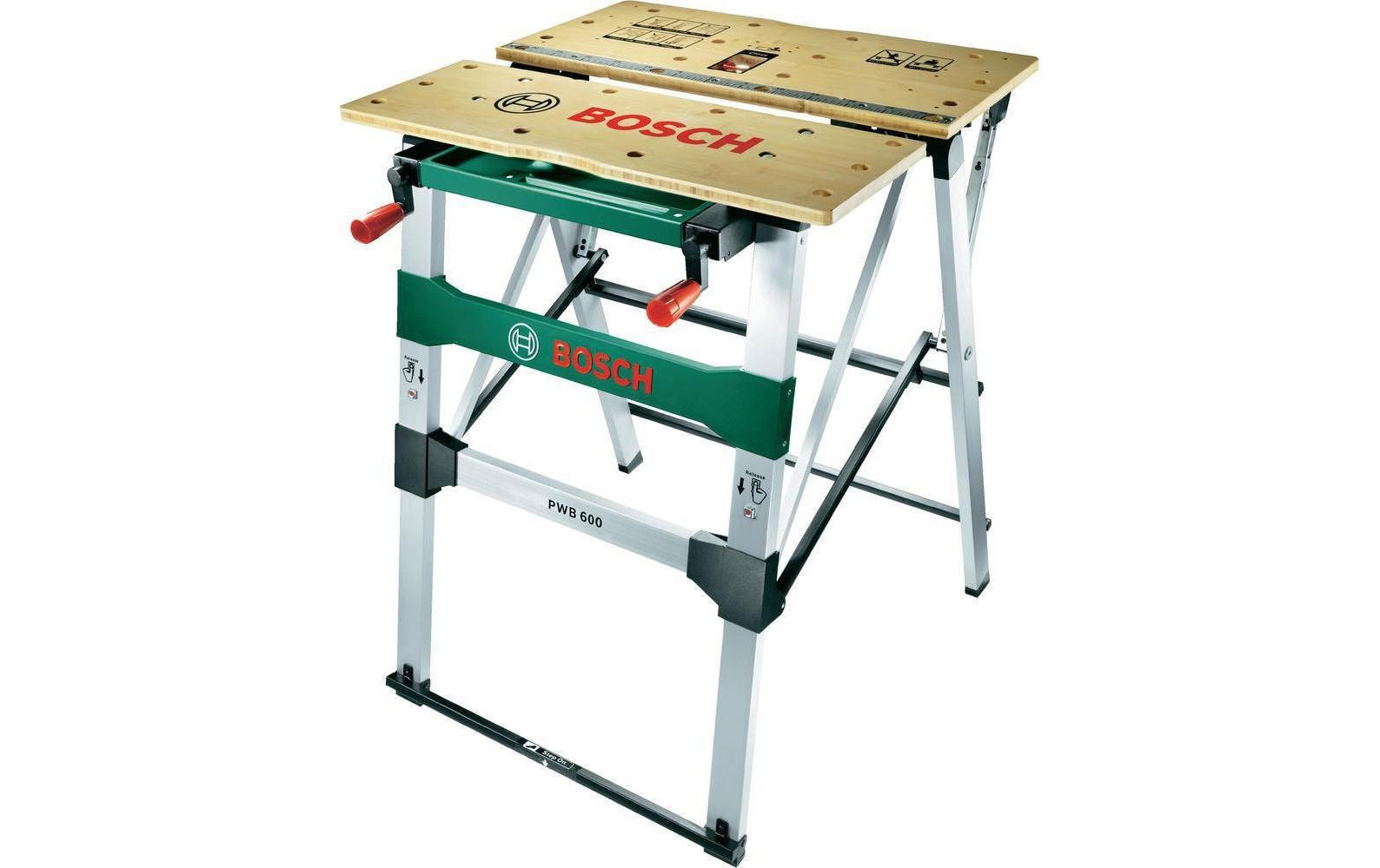 Bosch Arbeitstisch – 68 × 55,3 × 83,4 cm, Aluminium/Bambus