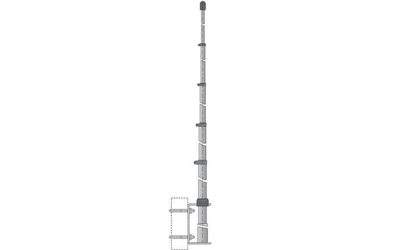 Albrecht Feststationsantenne GPA 27 – Länge 5,5 m, 50 Ohm