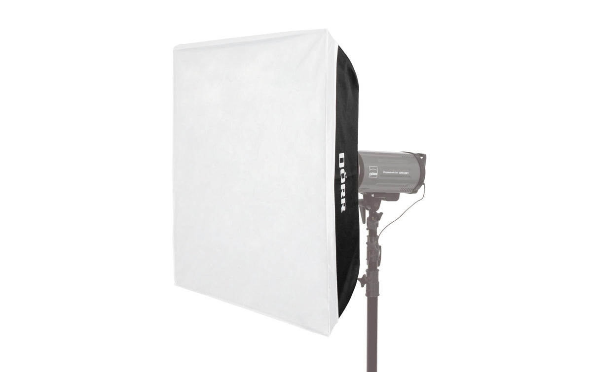 Dörr QFSB-80120 Quick-Fix Softbox – 800 × 1200 mm, eckig – Weiss/Schwarz