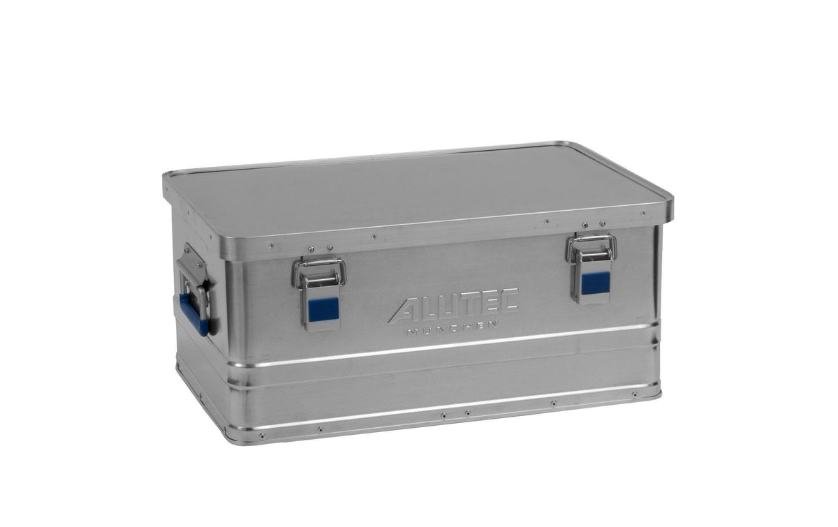 Alutec Aufbewahrungsbox 40 l – mit Hebelspannverschluss, mit Handgriff, Silber, B 370 × H 245 × T 560 mm