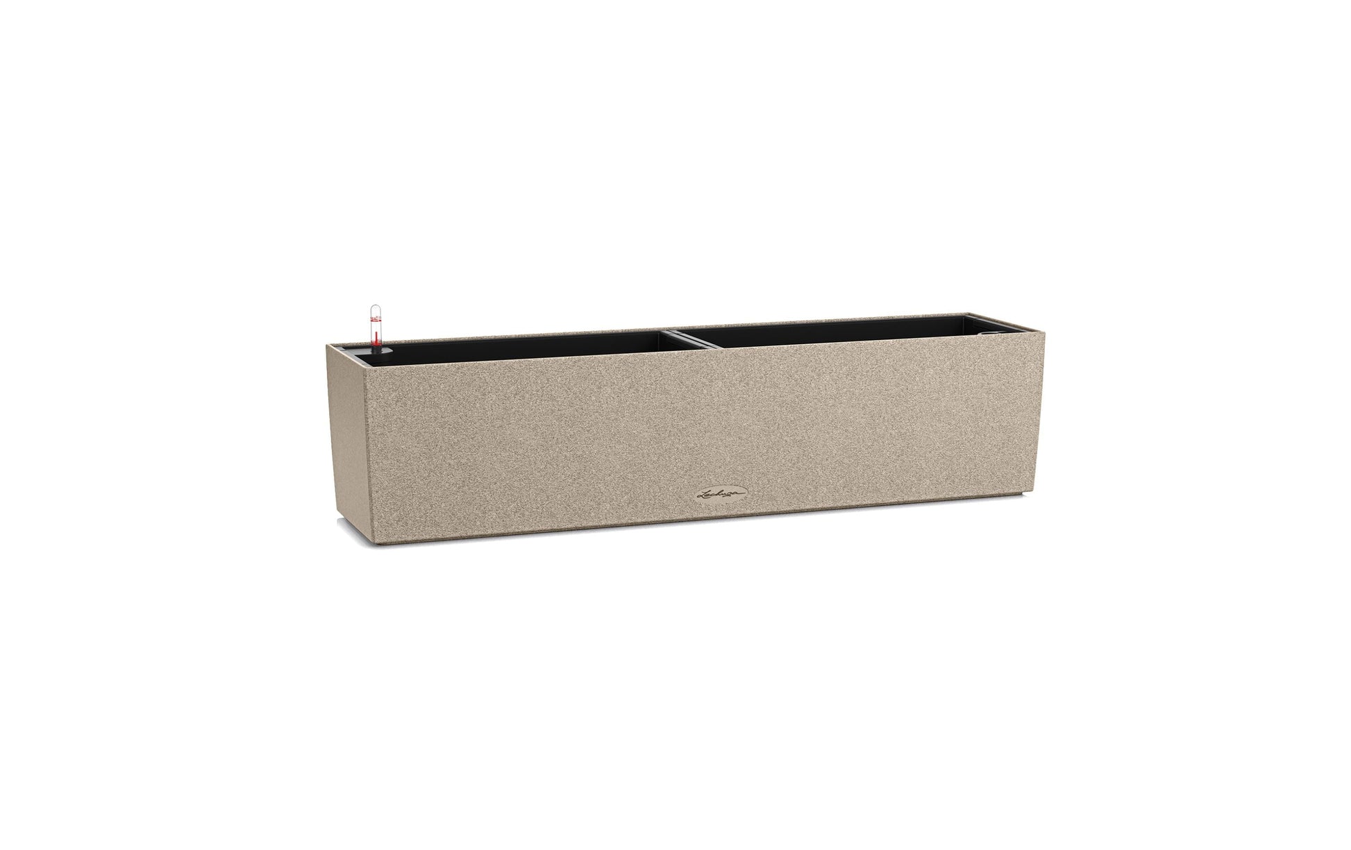 LECHUZA BALCONERA Stone 80 Blumentopf – 79 × 19 × 21 cm – Kunststoff, beige