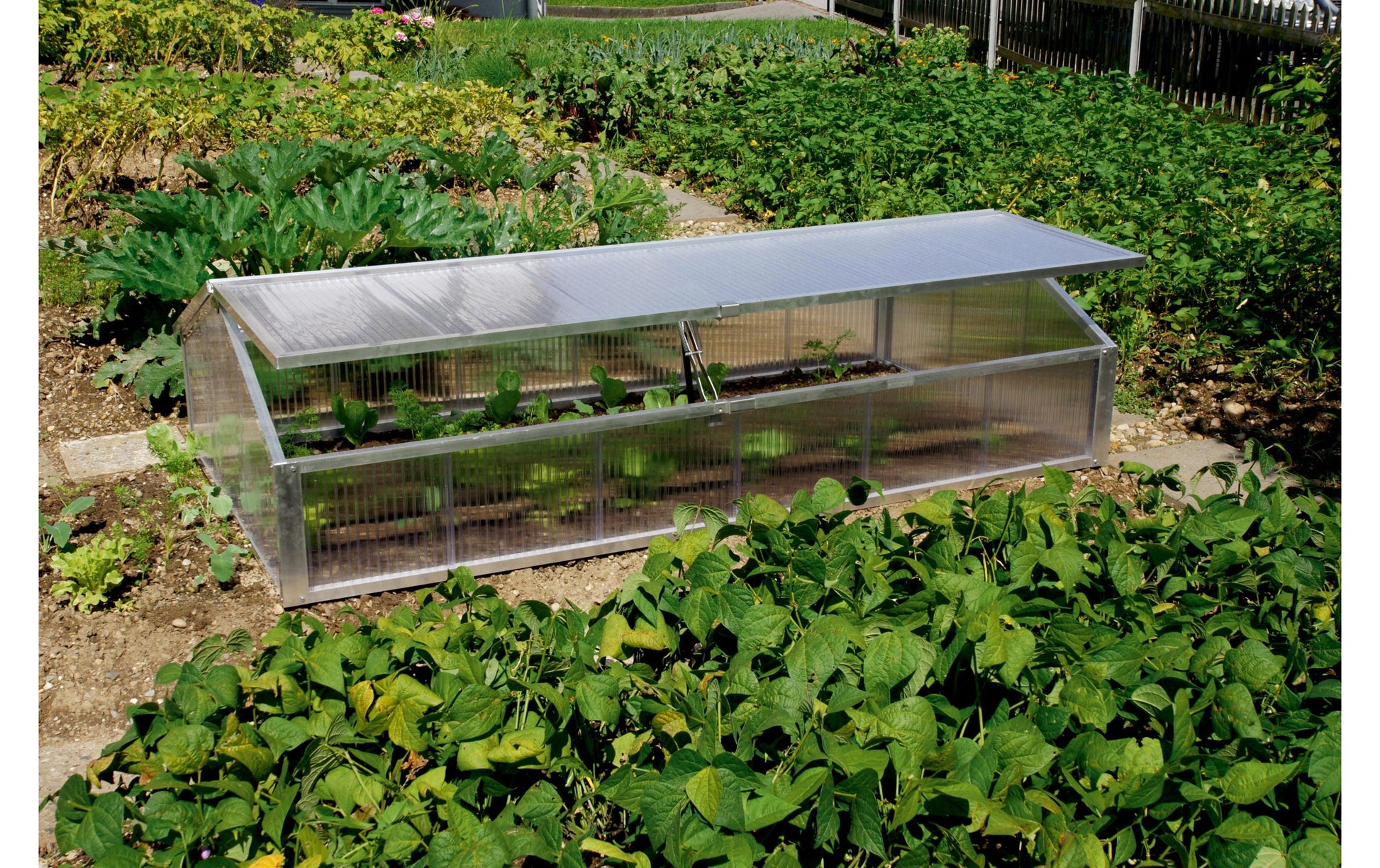 Neogard Gewächshaus-Ersatzabdeckung – 206 × 103 × 56 cm, Aluminium, Grau/Transparent