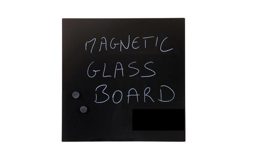 Bi-Office Glasboard – schwarz, magnetisch – 48 × 48 cm