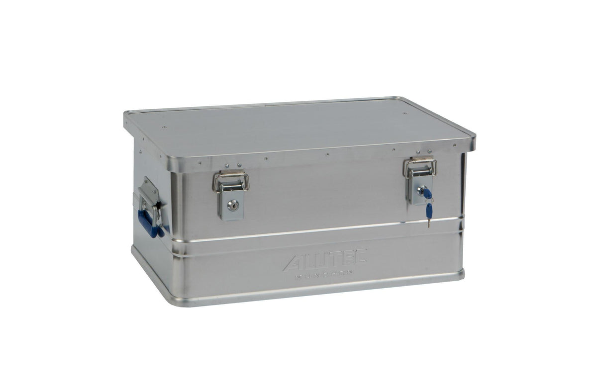 Alutec Classic 48 Aufbewahrungsbox 48 l – abschliessbar, mit Handgriff, silber, B 385 × H 270 × T 575 mm