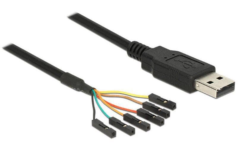 DeLOCK USB-Seriell Adapter USB-A zu TTL 6-Pin – USB 2.0 (480 Mbit/s), 1,8 m, 5 V – Schwarz