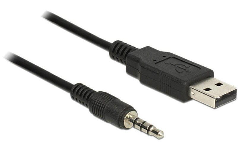 DeLOCK USB-Seriell-TTL-Kabel USB-A zu 3,5 mm Klinke (4-Pin) – TTL 3,3 V, USB 2.0 (480 Mbit/s), 1,8 m
