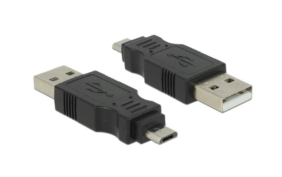 DeLOCK USB-Adapter Micro-USB-B auf USB-A – USB 2.0 (480 Mbit/s) – Schwarz