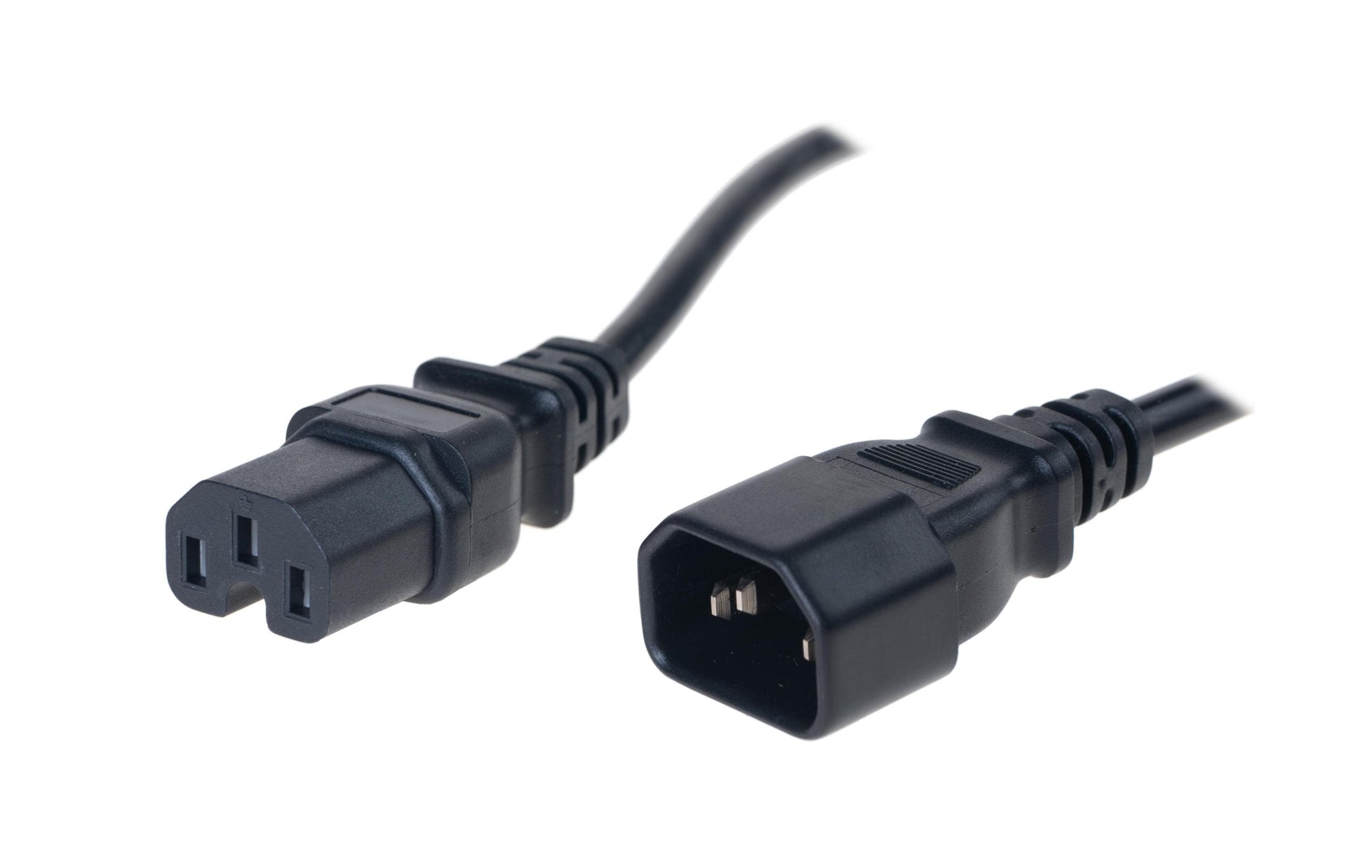 Diggelmann Netzkabel, IEC C14 auf IEC C15, 1 m, Schwarz