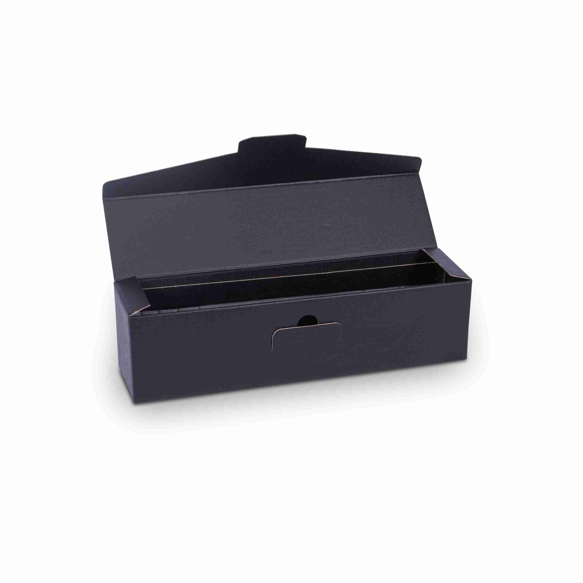 Geschenkbox Wellpappe schwarz – 95 × 380 × 90 mm – für 1 Flasche – 1 Stk., ab 50 Stk.
