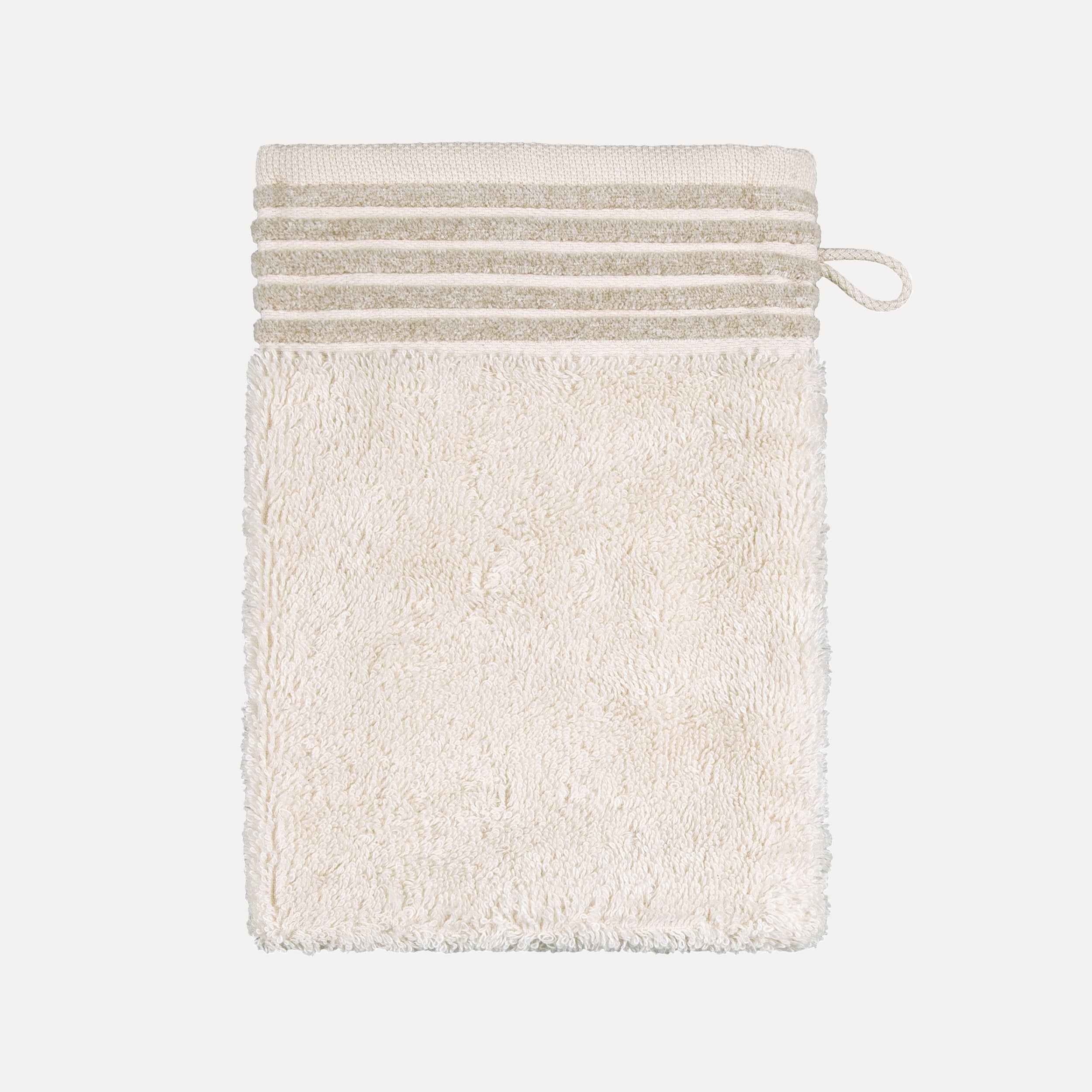 Möve Waschhandschuh Wellness – 15 × 20 cm, Beige, Baumwolle, 510 g/m²