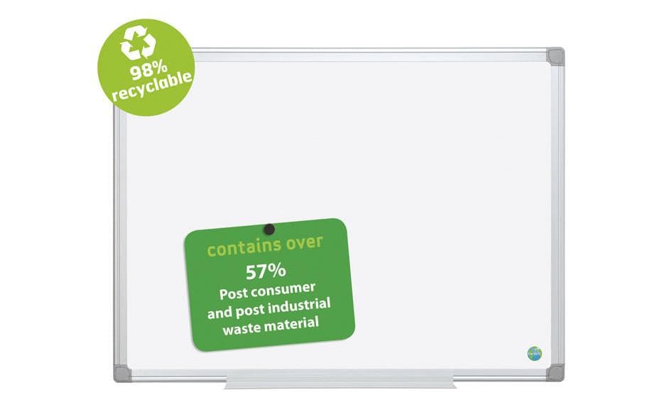 Bi-Office Whiteboard – 120 × 90 cm, Emaille, Aluminiumrahmen