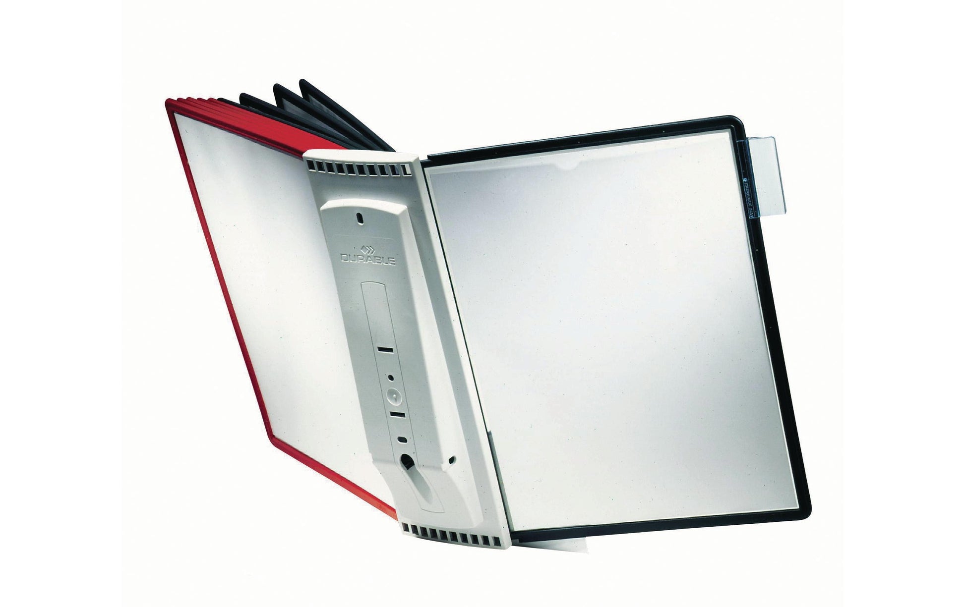 Durable Sichttafelsystem – 260 × 385 mm, grau, Kunststoff, für A4, 10er-Pack